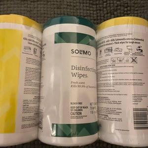- 3 pack disinfecting wipes